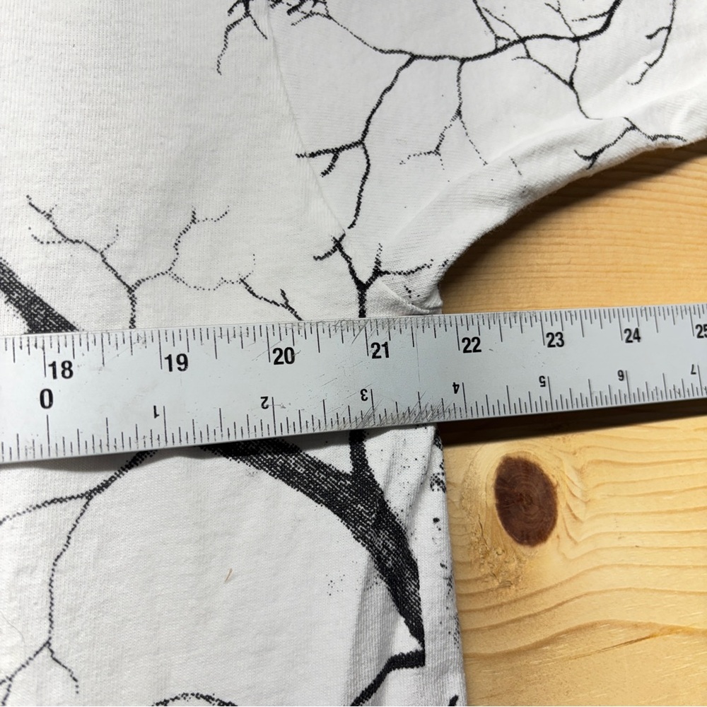 Vintage Wolf All Over Print Shirt Mens XL White Black ADA Single Stitch - Picture 8 of 14